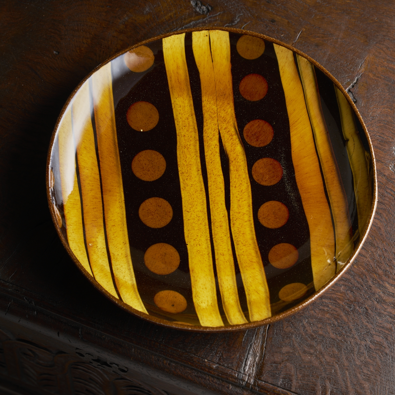Orange dots dish