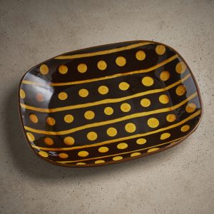 Abstract dish, black