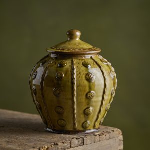 Applique jar, green