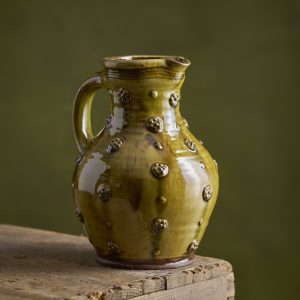 Applique jug in greens